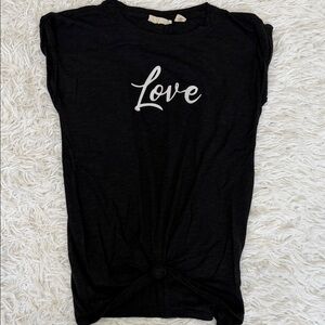 Christian Siriano Graphic Black White Love Tee Size XS